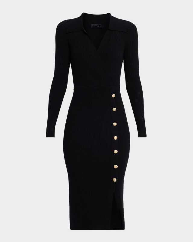 The Polo Collared Midi Knit Dress